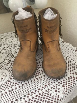 Rare Vintage 1950’s Disney Official Davy Crockett Indian Fighter Childs Boots