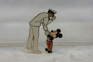 Disney Parks Pin Mickey Mouse Shaking Hands Says Thanks Navy 31778