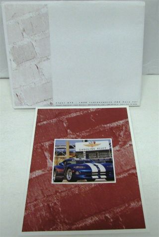 1996 Dodge Viper Gts Indianapolis 500 Pace Car Press Kit Media Release V10 Rare