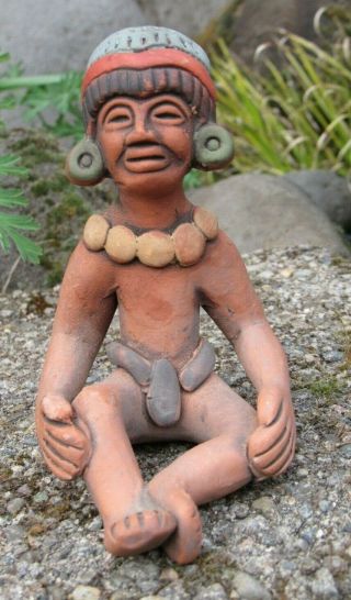 Pre - Columbian Statue Mayan Mexico Figurine Effigy Clay Figure Inca Aztec Mexican