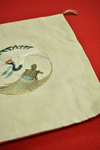 VX97/90 Vintage Japanese Fabric Silk Antique Boro FUKUSA Hand embroidery 15 