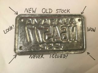 Vintage Alabama Motorcycle License Plate NOS never issued 1992 M64577 2