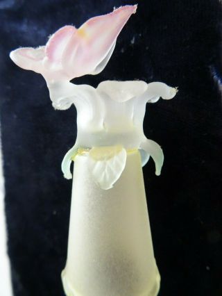 Rare Frosted Glass Butterfly Thimble