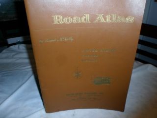 Vintage Rand Mcnally Road Atlas 1963 Us Canada Mexico Leather Like Cover