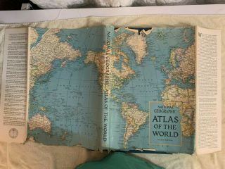 1975 National Geographic Atlas Of The World Book Of Maps Vintage Fourth Edition