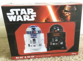 Official Disney Star Wars R2 - D2 R2 - Q5 Salt & Pepper Shakers Set.  Still