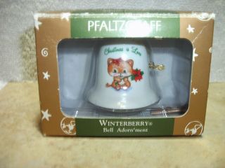 Pfaltzgraff Winterberry Bell Christmas Ornament W/box 1999