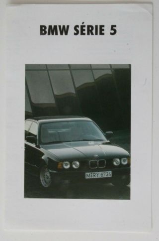 Bmw Serie 5 1990 Dealer Brochure - French - Canada - St501000218