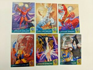1994 Fleer Ultra X - Men Fatal Attractions Complete Set Of 6 Foil Cards Cacf06