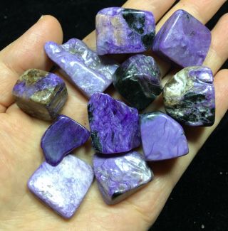 91g Gemmy Natural Top Gem Grade Purple Charoite Crystal Polished Healing4