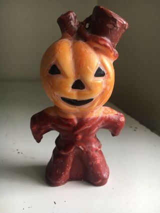 Vintage Halloween Gurley Candle Jack O Lantern 1950 