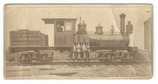 1884 Real Photo Orleans Exhibition Card - Shay Train Locomotive - Lima,  Ohio