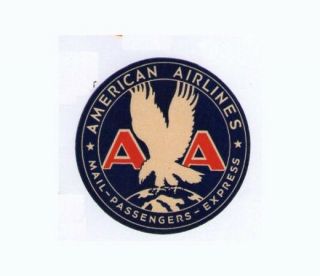 Airline Luggage Label American Air Rare Version 018