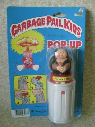 Vintage Garbage Pail Kids Pop - Up Phony Lisa (on Card Never Opened) Toy