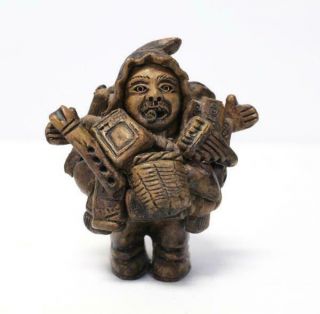 Ekeko Figurine - God Of Prosperity Abundance Hand Crafted Clay - Good Luck Charm