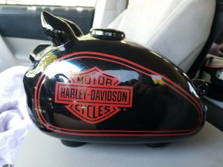 Harley Davidson Black Gas Tank Piggy Bank 2011