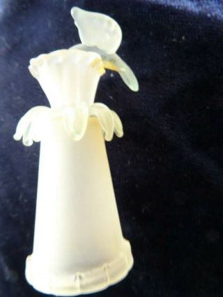 Rare Frosted Glass Hummingbird Thimble
