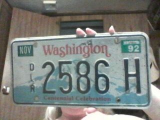 1992 Washington Dealer License Plate
