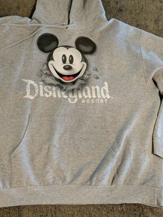 Xl Disneyland Resort Mickey Mouse 2 - Sided Graphic Hoodie Sweatshirt Disney
