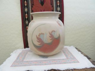 Vintage Native American Pottery Large Vase Signed By Artist Jean Good