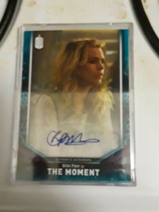 Topps 2018 Dr Who Billy Piper As The Moment Autograph Blue Card 20/25