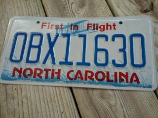 North Carolina License Plate Tag Number Obx11630 Outer Banks Resident Tag