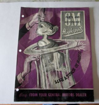 Scarce May 1947 Gm Highspots General Motors Of Canada Parts Brochure