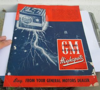 Scarce Sept 1945 Gm Highspots General Motors Of Canada Parts Brochure