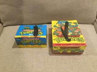 Set Of Topps Teenage Mutant Ninja Turtles 1989 Series 1 Box & 1990 Series 2 Box