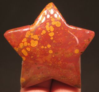 50mm 1.  2oz Natural Ocean Jasper Geode Crystal Carving Art Star