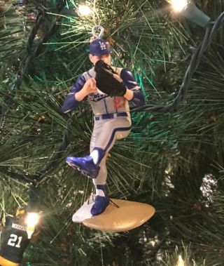 Los Angeles Dodgers Custom Christmas Ornament Kevin Brown Gray Sleevless Jersey