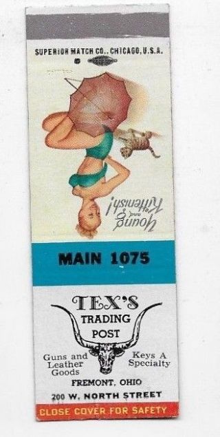 Vintage Matchbook Cover Tex 