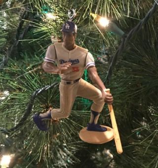 Los Angeles Dodgers Custom Christmas Ornament Eric Davis Gray Jersey