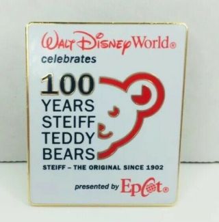 Disney Pin Celebrates 100 Years Steiff Teddy Bears Retired Epcot 2002 Trading