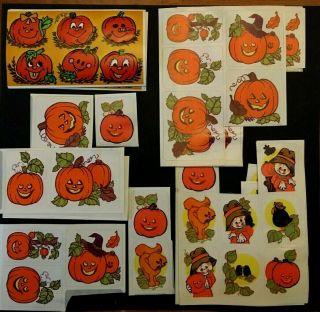 Vintage Dennison Eureka Stickers Seals Halloween Jol Crafts Scrapbook 1970s 1980