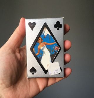 Vintage Playing Cards Deck Mid - Century Lady Woman Los Angeles Delta Air Lines