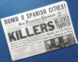 Sep.  2,  1936—san Francisco Chronicle Newspaper 16pp—killers Movies Hepburn