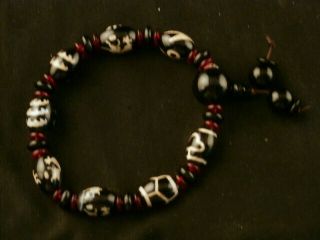 Good Quality Tibetan Agate Dzi Small Beads Prayer Bracelet S013