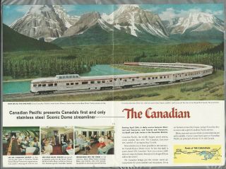 1955 Canadian Pacific Railway 2 - Page Advertisement,  The Canadian Train