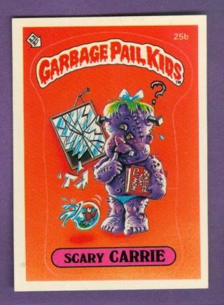 1985 Topps Garbage Pail Kids 25b Scary Carrie (matte) -
