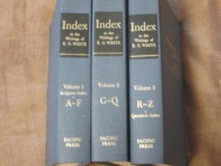 3 Volume Set Ellen G.  White Books Comprehensive Index To The Writings Of White