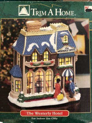 Trim A Home Lighted Christmas Village 1994 The Westerly Hotel