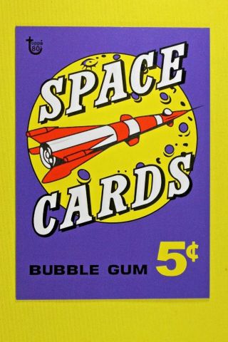 2018 80th Anniversary Wrapper Art Card Of The 1957 Topps Space Card -