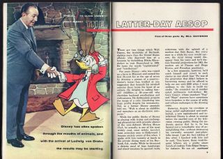 1961 Tv Guide Article Walt Disney & Ludwig Von Drake 4 Page Wonderful Article