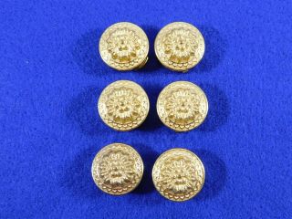 Vintage Button Covers Nony York Gold Tone Set Of 6