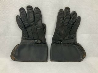 Vintage Harley Davidson Motorcycle Leather Riding Racing Gloves Size 9 Rare