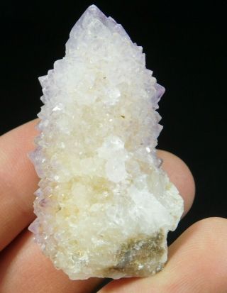 A Perfect Point On This 100 Natural Citrine & Amethyst Cactus Crystal 49.  3gr E