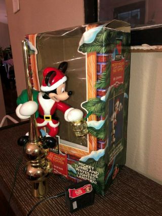 Mr Christmas Animated Walt Disney Mickey Mouse Tree Topper Lighted 1995