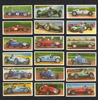 Cigarette/trade/cards.  Petpro Ltd.  Grand Prix Racing Cars.  (full Set Of 35).  (1962)