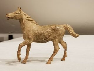 Composition Brown Horse.  1900s Great For Putz,  Nativity,  Scenes.  Germany